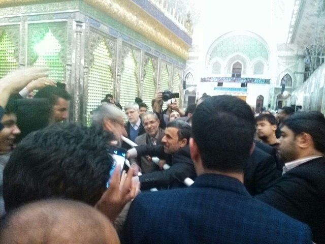احمدی نژاد امروز در حرم امام خمینی حضور یافت + عکس