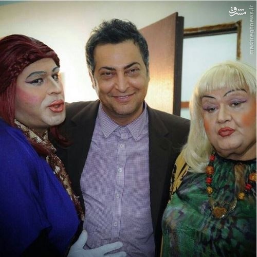 عکس/ اکبرعبدی در نقش یک زن بدحجاب