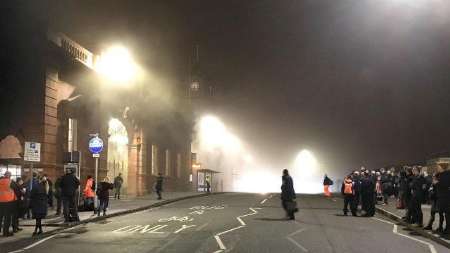 ایستگاه قطار ناتینگهام انگلیس طعمه آتش شد+عکس ایستگاه قطار ناتینگهام انگلیس طعمه آتش شد+عکس