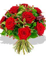 دسته گل رز قرمز